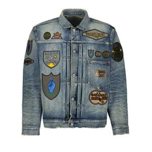 Sacai Gonz Denim Patches Jacket Small New Without Tags